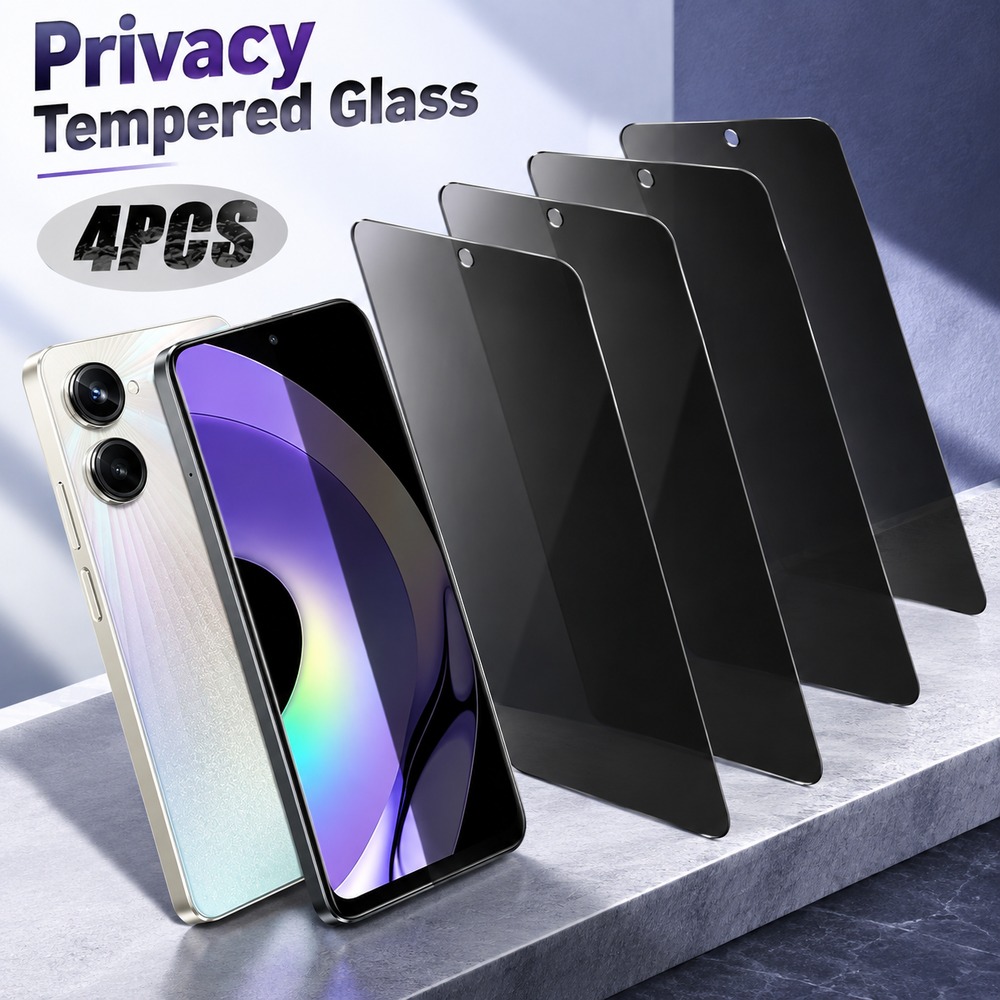 Realme C67 - 4 unidades de cristal templado para
