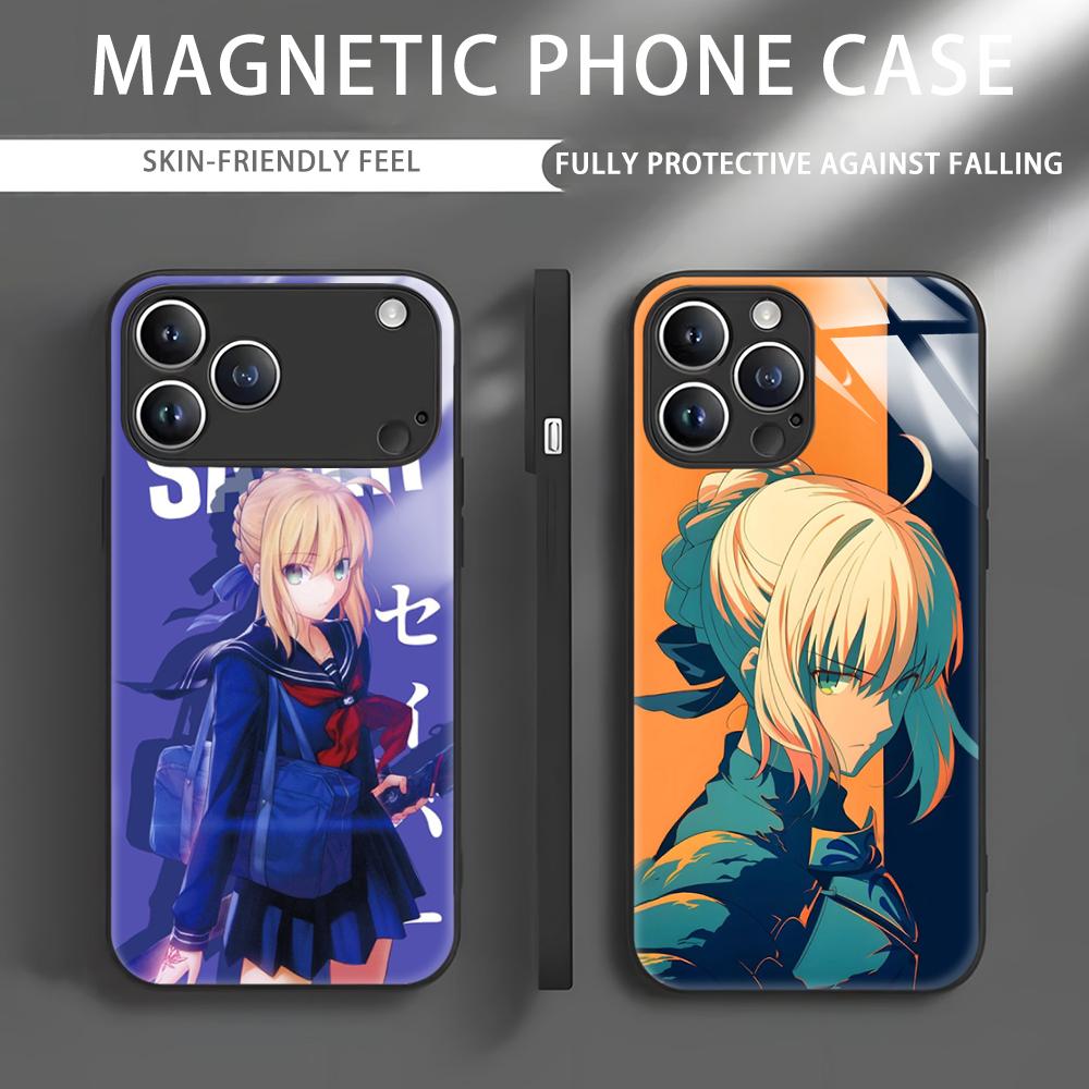 Apple Iphone 15 Pro Max - Funda de teléfono Anime Fate S-Saber