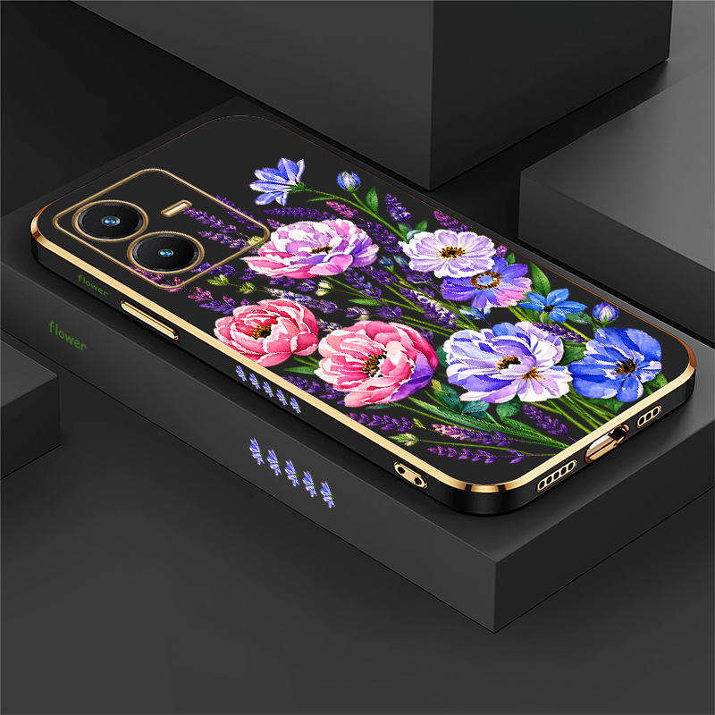 Funda con diseño de flores par - Vivo Y28 reseña y precio